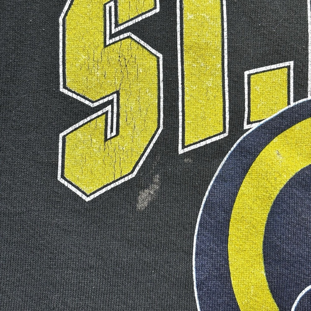 Vintage St Louis Rams Sweatshirt 1995 Crewneck Black Helmet XL - Picture 6 of 11